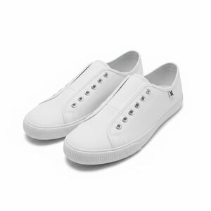 HURLEY Women's Chloe Slip-on Canvas Sneaker Shoes White size 6.5 PRE OWNED